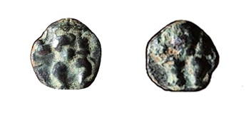 EBUSUS (Ibiza). 214-75 B.C. Æ Unit (Octavo). Bes mace
        Punic Coinage Iberia